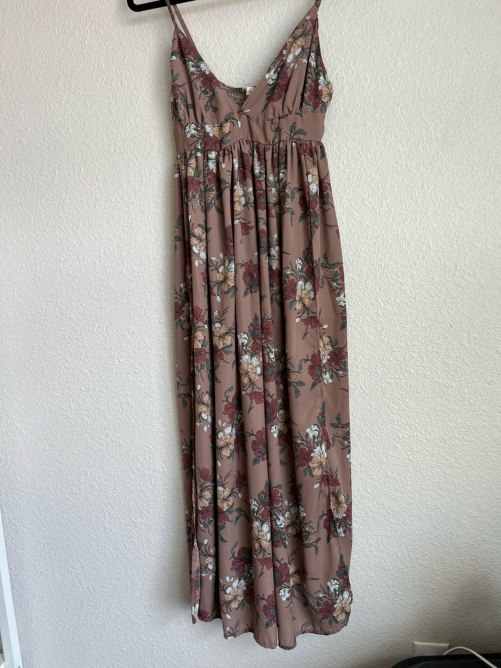 Blush Mauve Floral Maxi Dress